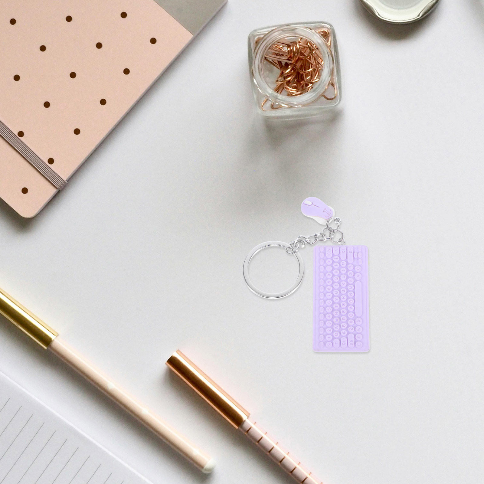 Tech Girl Accessories - Mini Keyboard Mouse Keychain Cute Tech