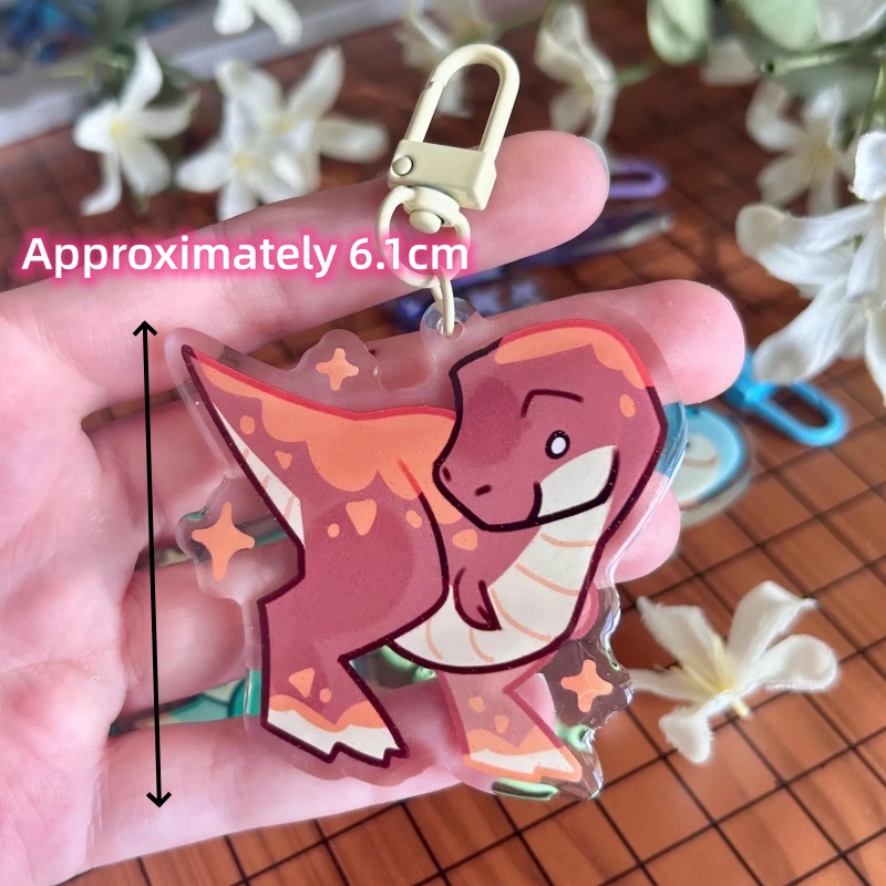 Cartoon Dinosaur Acrylic Keyri - Tech Girl Accessories recension och pris