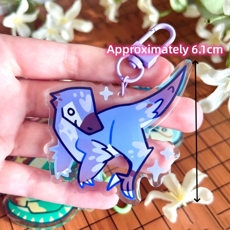 Cartoon Dinosaur Acrylic Keyri - Tech Girl Accessories recension och pris