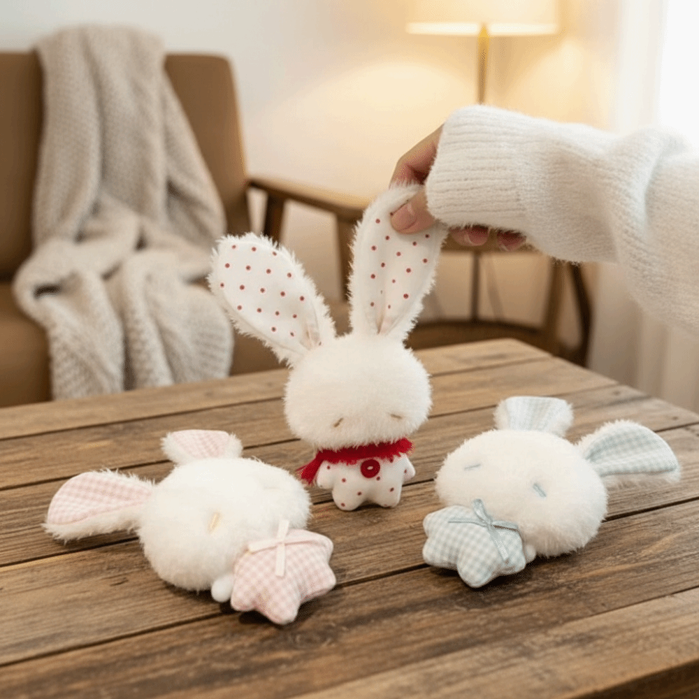 Cartoon Soft Stuffed Bunny Key - Tech Girl Accessories recension och pris