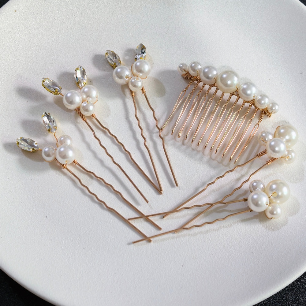Pearl Crystal Hair Pins Comb S - Tech Accessories Women recension och pris
