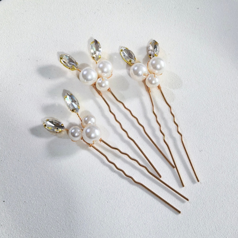 Pearl Crystal Hair Pins Comb S - Tech Accessories Women recension och pris