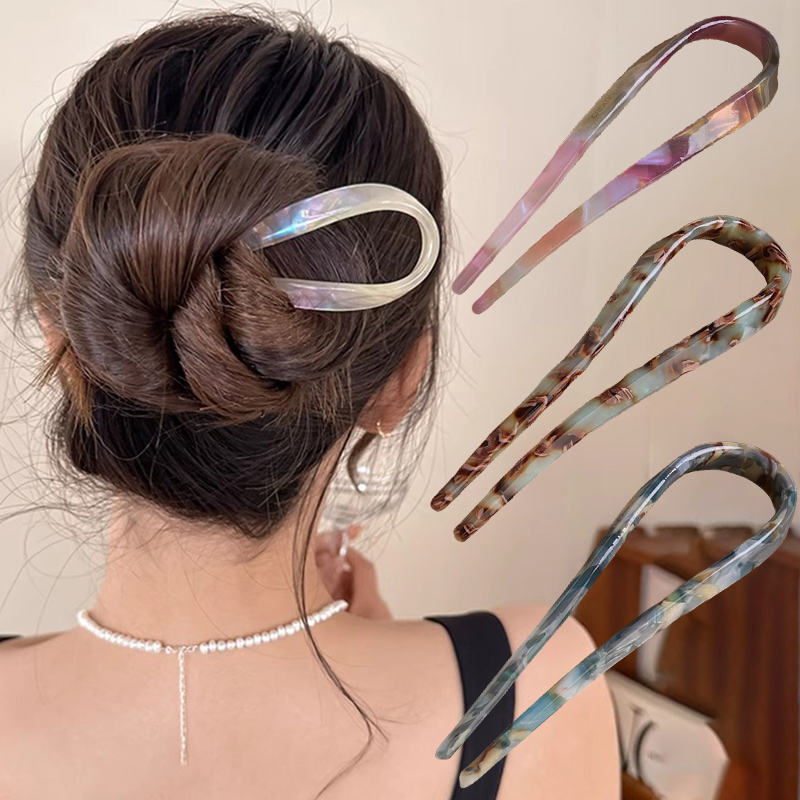 U-Shaped Hair Sticks Acetate A - Tech Accessories Women recension och pris