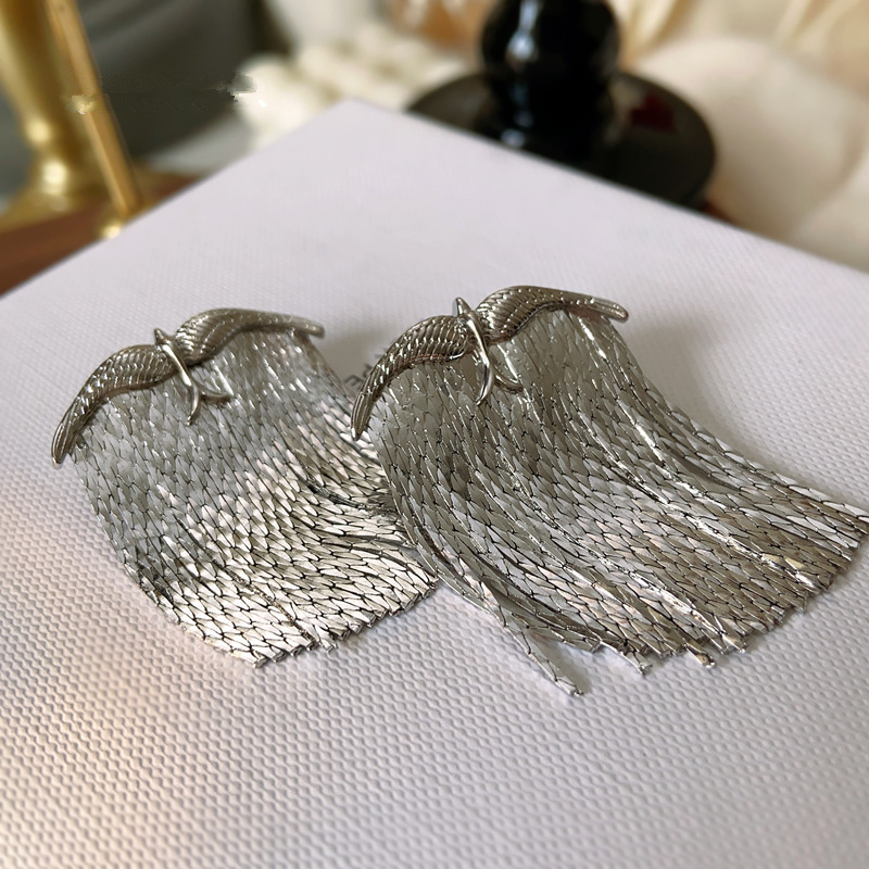 Silver Color Stud Drop Earring - Tech Accessories Dropshipping recension och pris