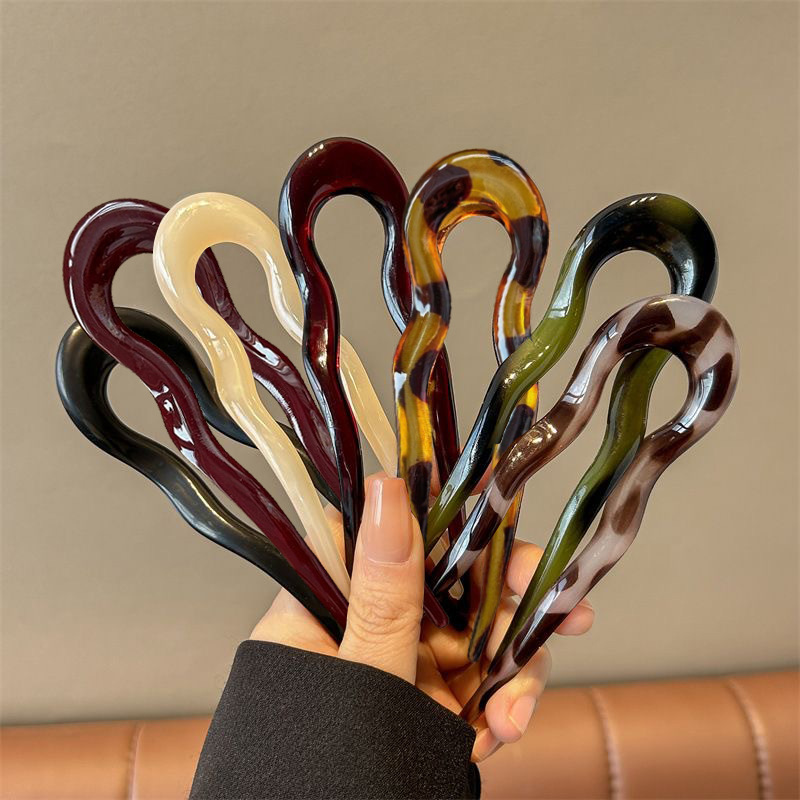 Elegant Acrylic U-shaped Hairp - Tech Accessories Women recension och pris