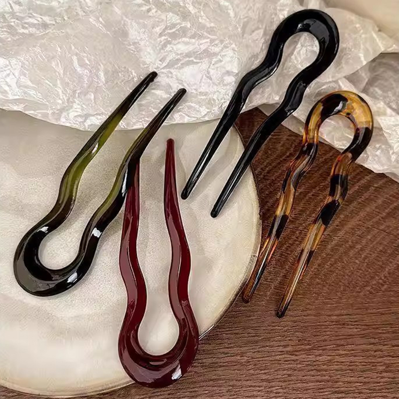 Elegant Acrylic U-shaped Hairp - Tech Accessories Women recension och pris