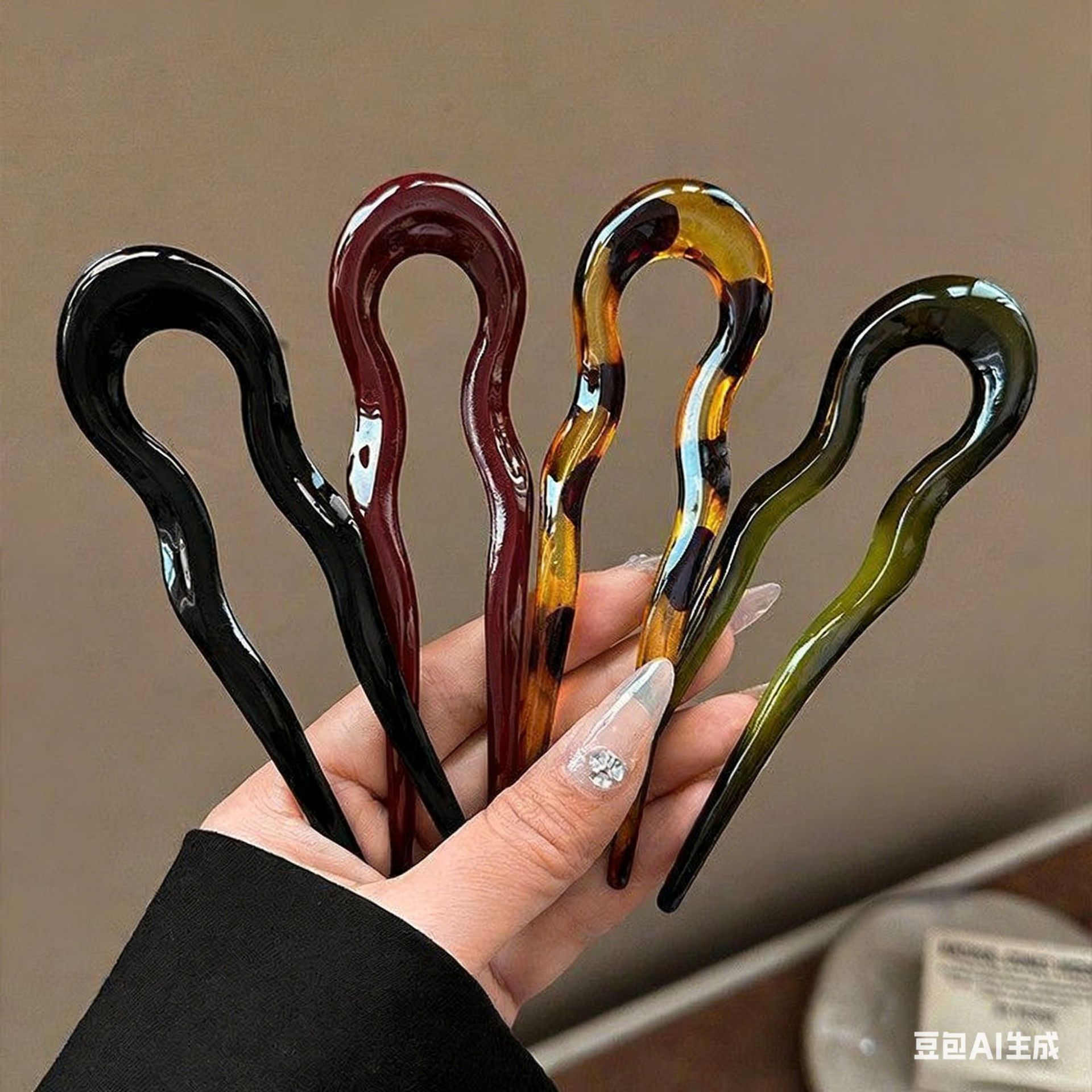 Elegant Acrylic U-shaped Hairp - Tech Accessories Women recension och pris